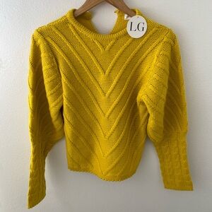 Luca + Grae Women's Yellow Knit Sweater